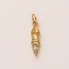 Stainless Steel Zircon Necklace Pendant With Vacuum Electroplated 18K Gold For December Birthstone Or Valentine's Day