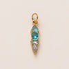 Stainless Steel Zircon Necklace Pendant With Vacuum Electroplated 18K Gold For December Birthstone Or Valentine's Day