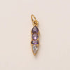 Stainless Steel Zircon Necklace Pendant With Vacuum Electroplated 18K Gold For December Birthstone Or Valentine's Day