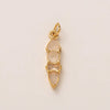 Stainless Steel Zircon Necklace Pendant With Vacuum Electroplated 18K Gold For December Birthstone Or Valentine's Day