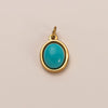 Stainless Steel Zircon Necklace Pendant With Vacuum Plating And December Birthstone For Valentine's Day