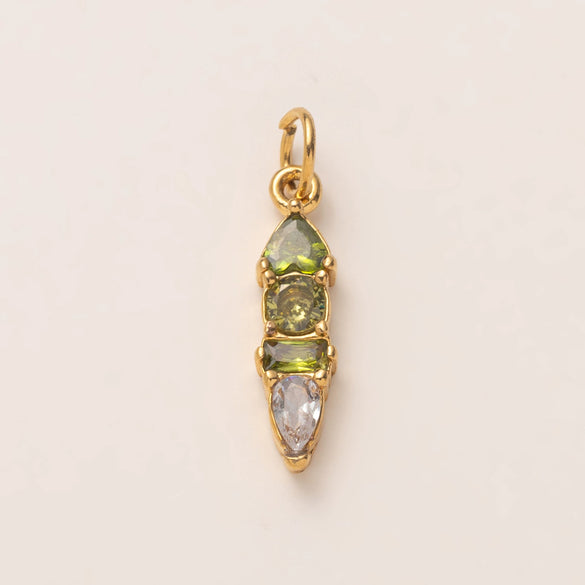 Stainless Steel Zircon Necklace Pendant With Vacuum Plating And December Birthstone For Valentine's Day