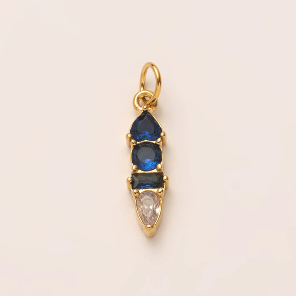 Stainless Steel Zircon Necklace Pendant With Vacuum Plating And December Birthstone For Valentine's Day