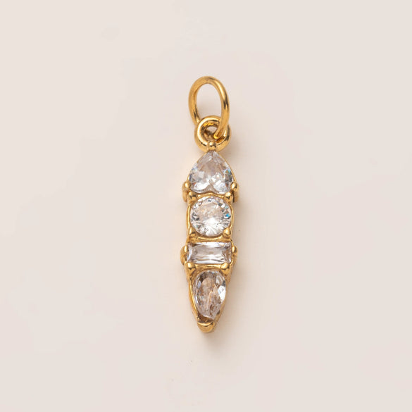 Stainless Steel Zircon Necklace Pendant With Vacuum Plating And December Birthstone For Valentine's Day