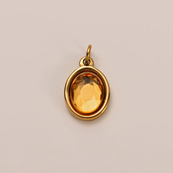 Stainless Steel Zircon Necklace Pendant With Vacuum Plating And December Birthstone For Valentine's Day