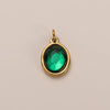 Stainless Steel Zircon Necklace Pendant With Vacuum Plating And December Birthstone For Valentine's Day