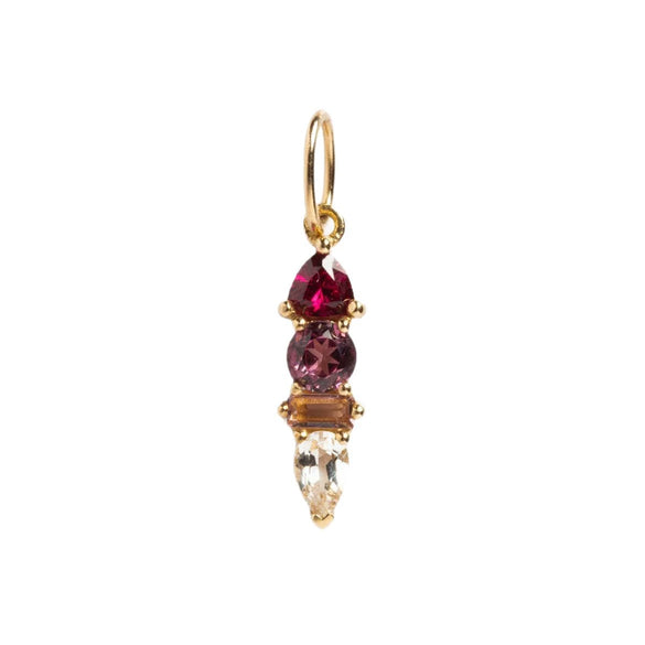 Stainless Steel Zircon Necklace Pendant With Vacuum Plating And December Birthstone For Valentine's Day