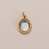 Stainless Steel Zircon Necklace Pendant With Vacuum Plating And December Birthstone For Valentine's Day