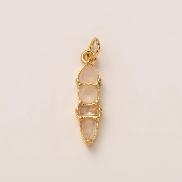 Stainless Steel Zircon Necklace Pendant With Vacuum Plating And December Birthstone For Valentine's Day