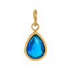 Stainless Steel Zircon Necklace Pendant With Vacuum Plating And December Birthstone For Valentine's Day