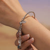 316L Stainless Steel Zircon Woven Twist Bracelet Fashion Geometric Accessories Electroplating