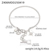316L Stainless Steel Zircon Woven Twist Bracelet Fashion Geometric Accessories Electroplating