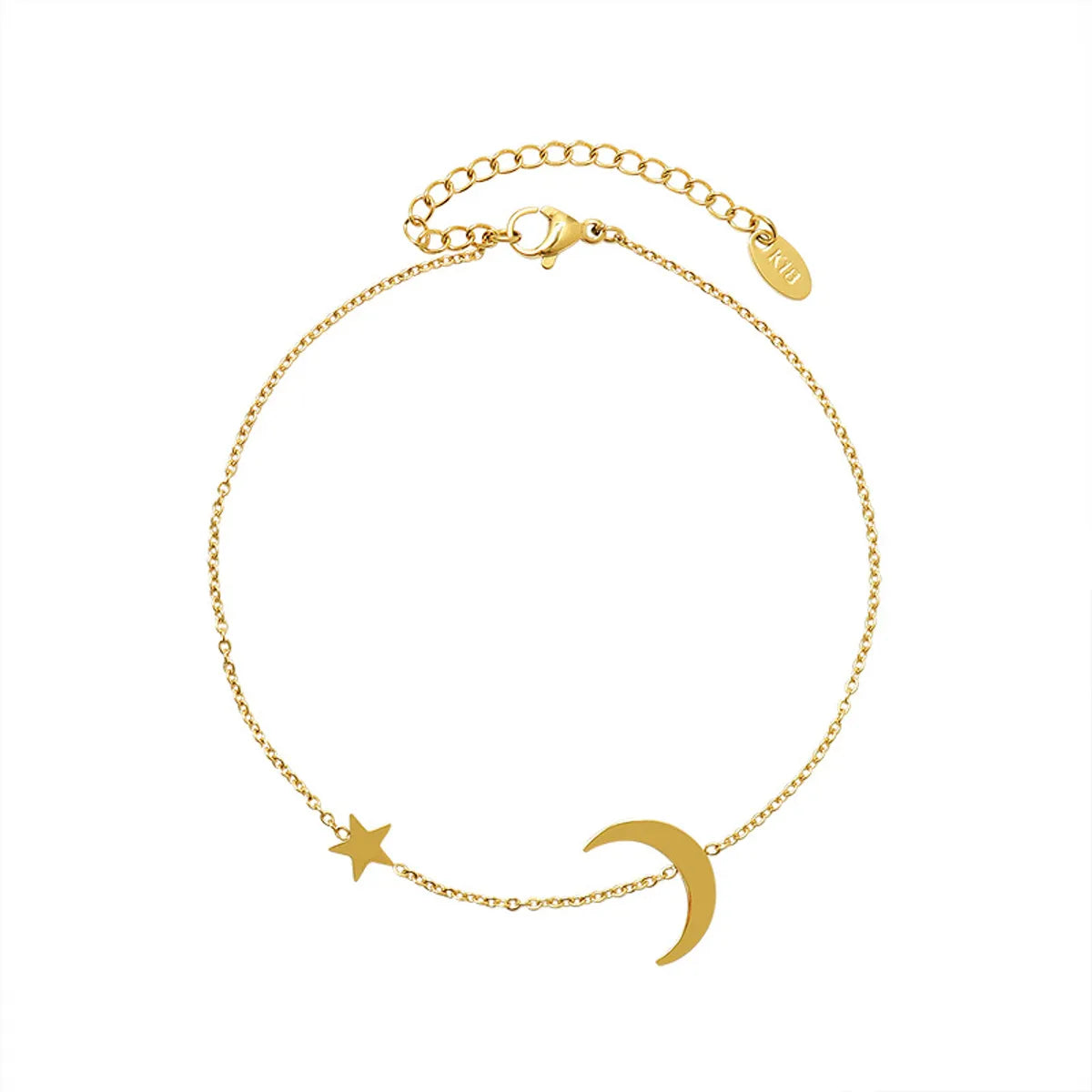 Star And Moon Titanium Steel Anklet