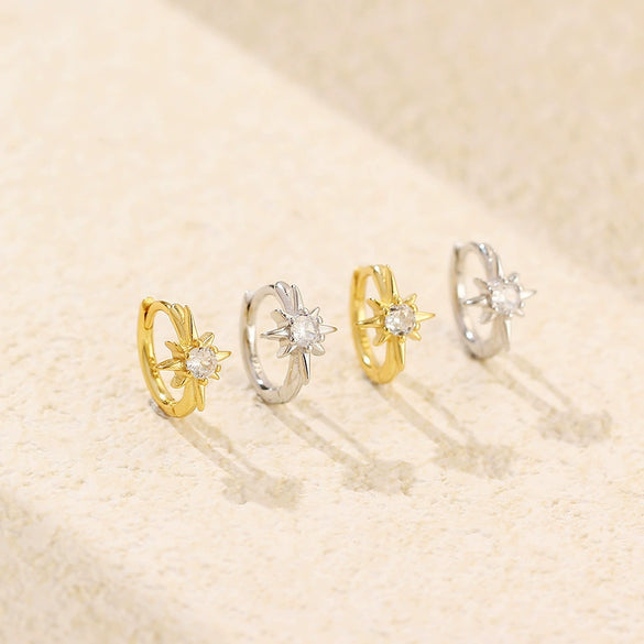 Star Earring S925 Silver Electroplated For Women