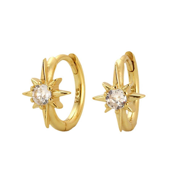 Star Earring S925 Silver Electroplated For Women