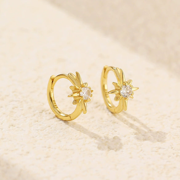 Star Earring S925 Silver Electroplated For Women