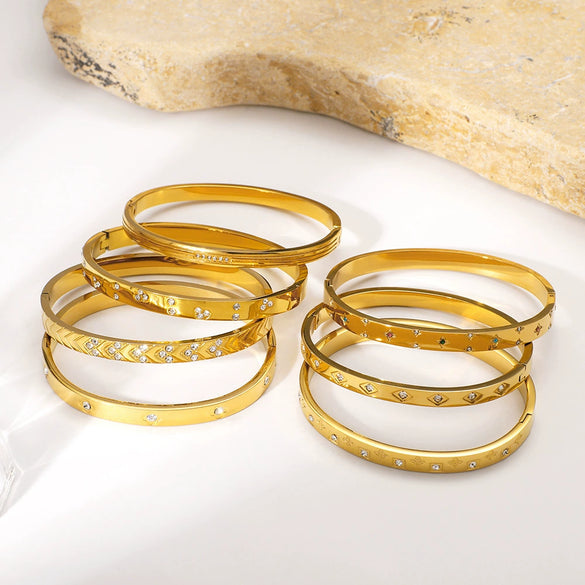 Star Moon Eye Bamang Star Bracelet Stainless Steel 18K Gold Plated Electroplated Jewelry