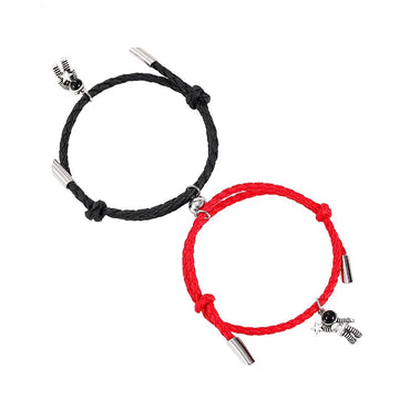 New Xingyue Spaceman Pu Rope Bracelet Magnet Suction Couple Bracelet Pair Exclusive For Cross-Border Ornament Wholesale