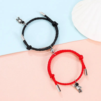 New Xingyue Spaceman Pu Rope Bracelet Magnet Suction Couple Bracelet Pair Exclusive For Cross-Border Ornament Wholesale