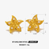 Starfish Shell Threaded Pearl Stainless Steel Earrings With Electroplating