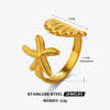 Starfish Shell Threaded Pearl Stainless Steel Earrings With Electroplating
