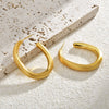 Statement Geometric Round Earrings For Women Brushed Copper With Real Gold Plating And Edgy Fashion Styling