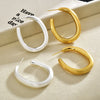 Statement Geometric Round Earrings For Women Brushed Copper With Real Gold Plating And Edgy Fashion Styling