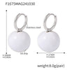 Steel Ball Earrings 316L Stainless Steel Geometric Pvd Electroplated For Women