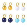 Steel Ball Earrings 316L Stainless Steel Geometric Pvd Electroplated For Women