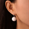 Steel Ball Earrings 316L Stainless Steel Geometric Pvd Electroplated For Women