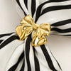 Steel Bow Ring And Scarf Buckle With Electroplating Fashion For Women