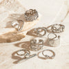 Steel Color Ring Titanium Steel Non Fading Light Luxury High End Jewelry Geometric Shape Stainless Steel Ring With Electroplating For Women