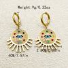 Steel Earrings Devil's Eye Geometric Style Electroplating