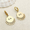 Steel Earrings Devil's Eye Geometric Style Electroplating