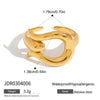 Steel Geometric Open Ring Electroplated Light Luxury Style