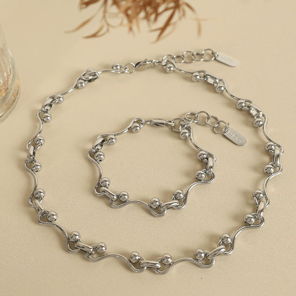 Steel Necklace Gold Plated Fashion Exaggerated Design All Match For Men And Women