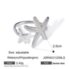 Steel Ring Geometric Design Electroplating Jewelry For Women