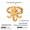 Steel Ring Geometric Design Electroplating Jewelry For Women