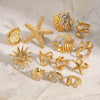 Steel Ring Geometric Design Electroplating Jewelry For Women