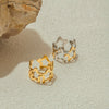Steel Ring Geometric Style Electroplated Star Cut Out Open Highend Accessories