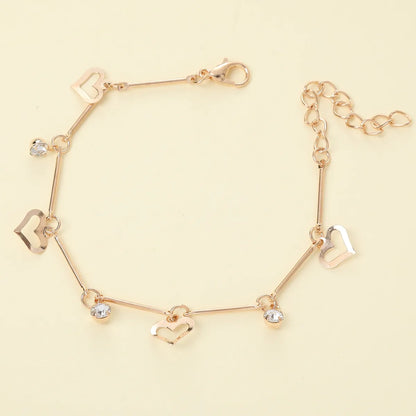 Shiny Star Heart Shape Zircon Iron Copper Wholesale Bracelets