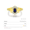 Sterling Silver 14K Gold Plated Elegant Retro French Style Plating Inlay Crown Zircon Rings