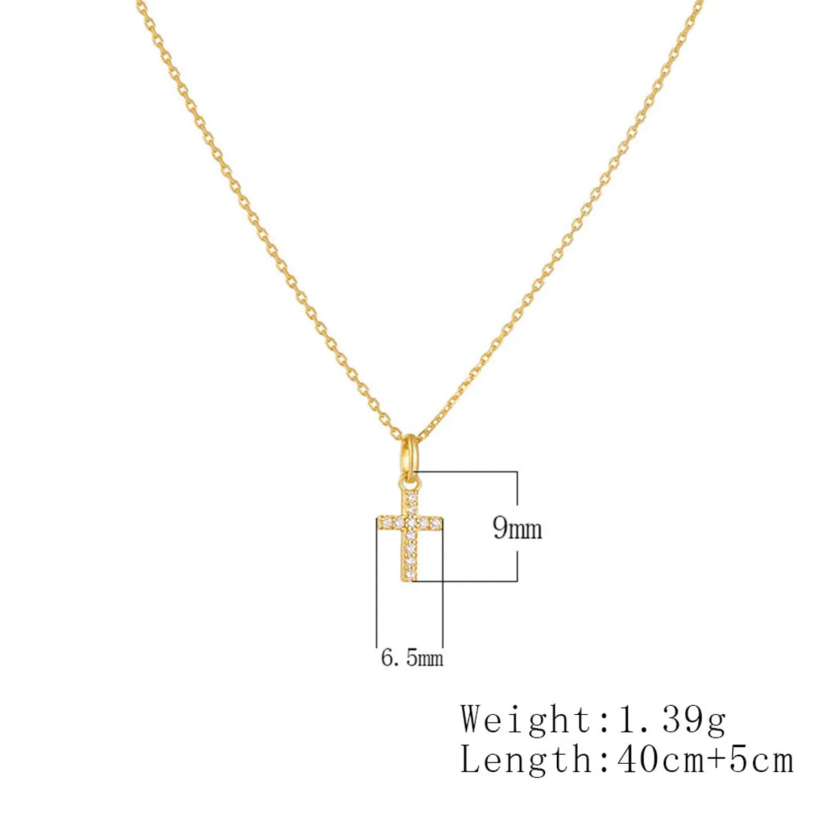 Sterling Silver 14K Gold Plated Rhodium Plated Simple Style Classic Style Solid Color Plating Inlay Zircon Pendant Necklace