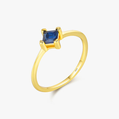 Sterling Silver 14K Gold Plated Simple Style Classic Style Commute Inlay Geometric Zircon Rings