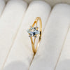 Sterling Silver 14K Gold Plated Simple Style Inlay Geometric Topaz Rings