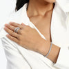 Sterling Silver 18K Gold Plated Casual Classic Style Round Plating Inlay Moissanite Tennis Bracelet