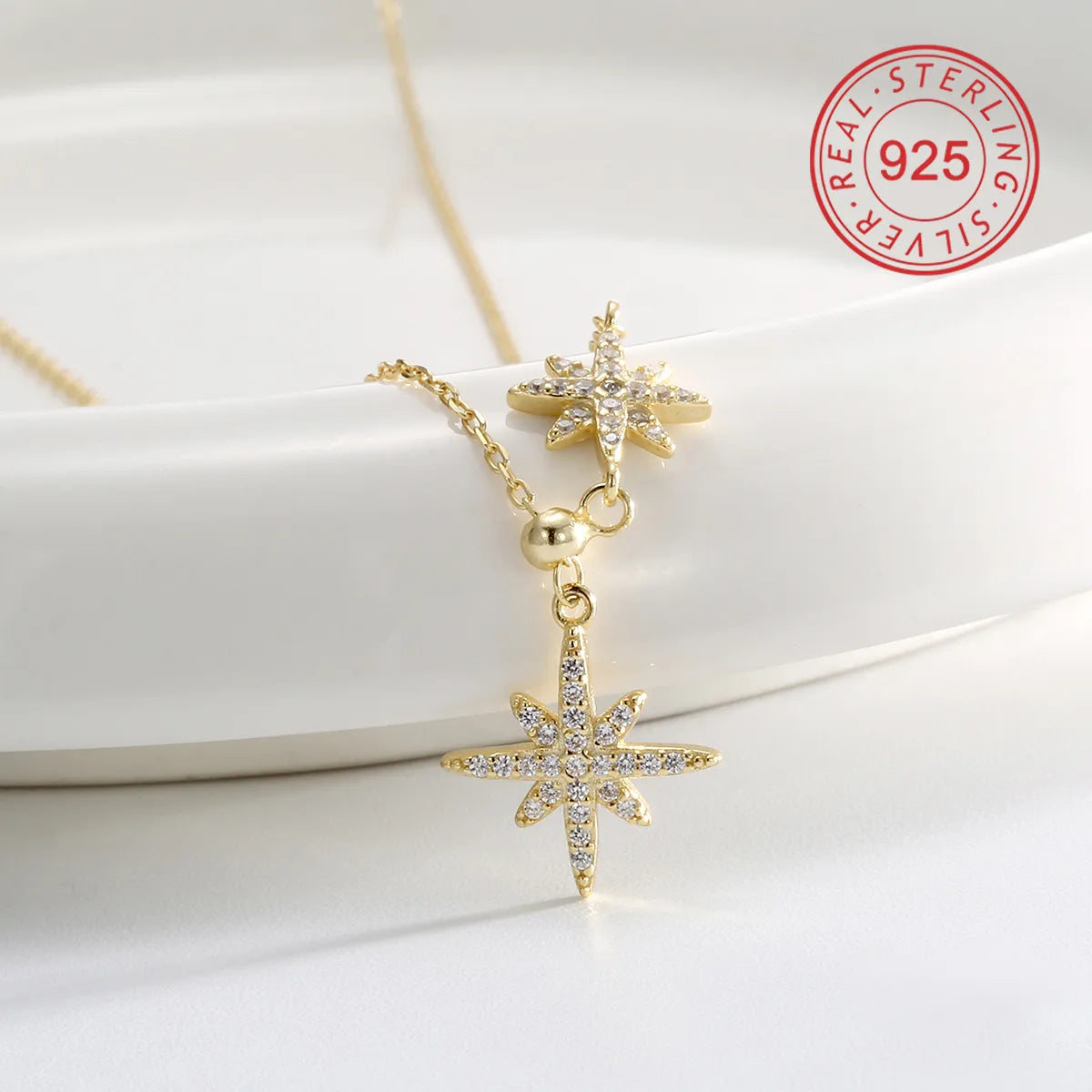 Sterling Silver 18K Gold Plated White Gold Plated Gold Plated 0.05 M Simple Style Classic Style Plating Inlay Solid Color Natural Stone Zircon Pendant Necklace