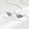 925 Sterling Silver Angel Wings Necklace For Women With Zircon Pendant Electroplated Clavicle Chain Elegant Versatile Niche Design Jewelry