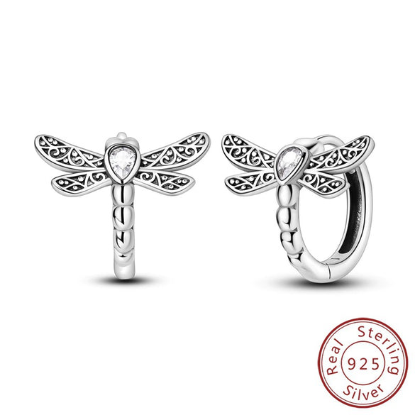 925 Sterling Silver Animal And Heart Shape Earrings For Women With Electroplating Fashion Cute Jewelry
