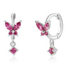 925 Sterling Silver Animal Diamond Pierced Screw Earrings